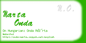 marta onda business card